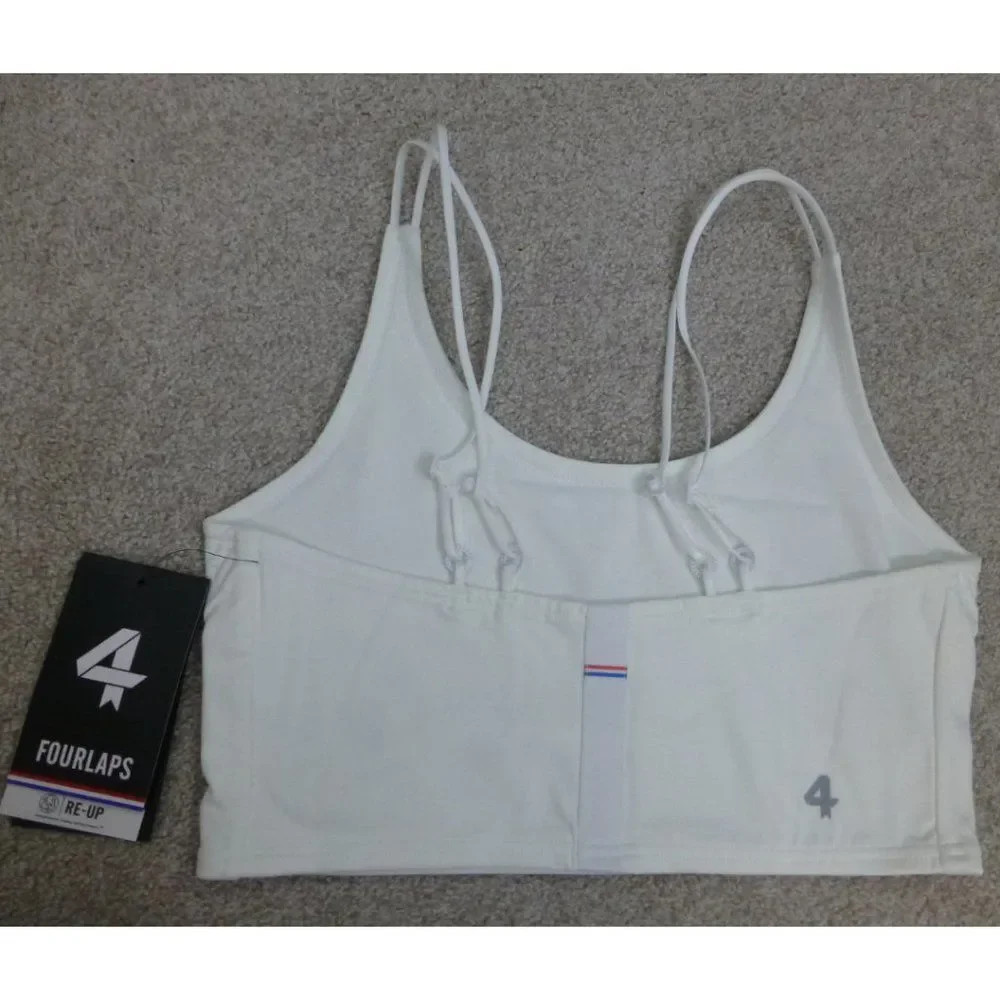 NWT Fourlaps Poise Longline Bra White